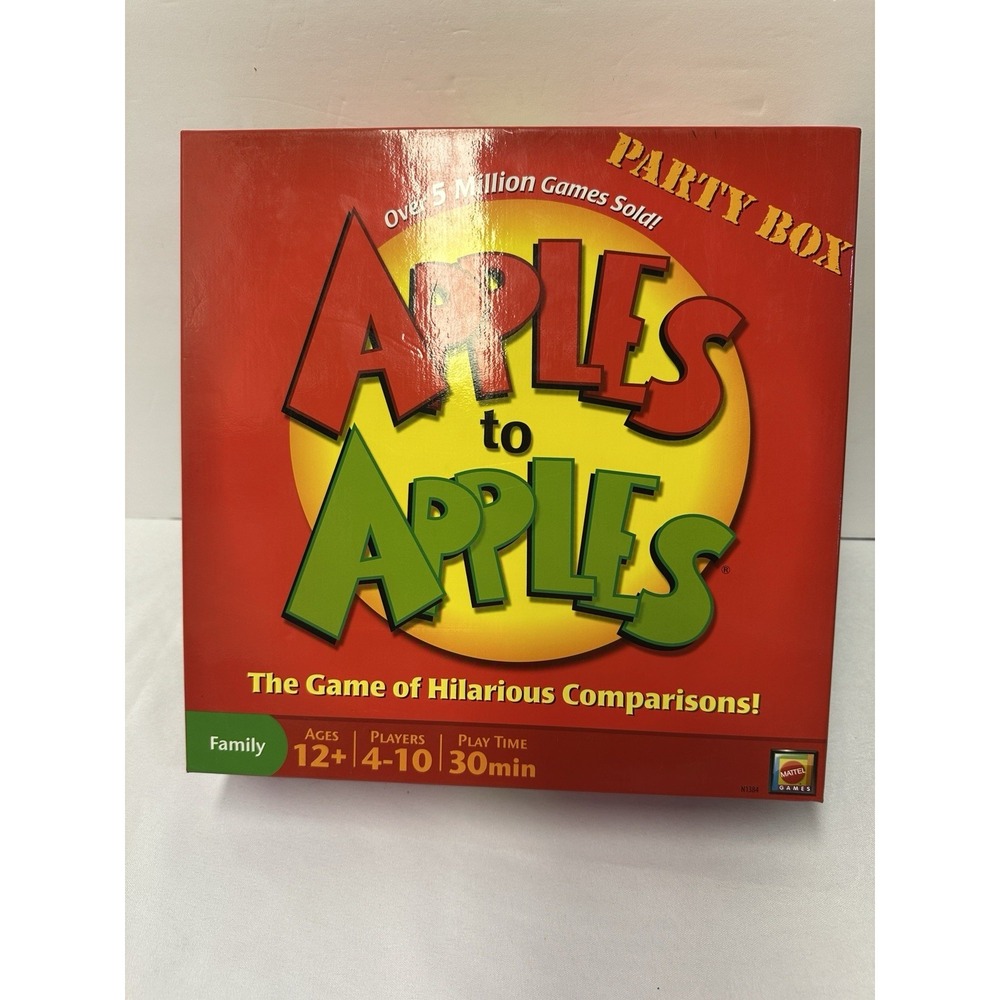 Mattel Apples to Apples Family Party Box The Game of Hilarious Comparisons Cards